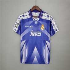 Real Madrid 96/97 Away Blue Soccer Jersey